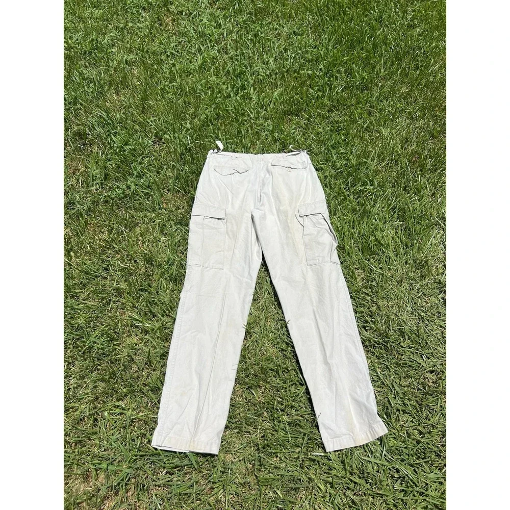Vintage 90s Banana Republic Tan Safari Cargo Pants 32x33.5